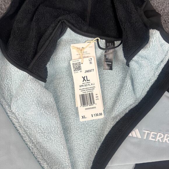 Adidas Terrex Xperior Hiking Softshell Fleece Hooded Jacket Men's Sz XL NWT $130 - Picture 4 of 8